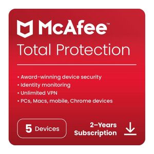 MCAFEE Total Protection - 2 years (auto-renewal) for 5 devices (download)