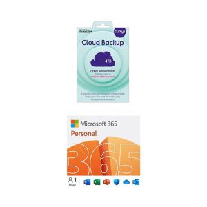 Microsoft 365 Personal (12 months (automatic renewal), 1 user) & Cloud Backup (4 TB, 1 year) Bundle