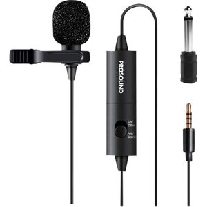 PROSOUND PROS-00AU1 Lavalier Microphone, Black