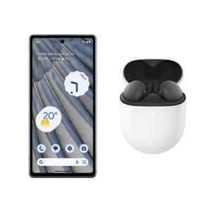 Google Pixel 7a (128 GB, Charcoal) & Pixel Buds A-Series Wireless Bluetooth Earphones Bundle, Black