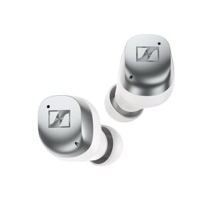 SENNHEISER Momentum MTW4 Wireless Bluetooth Noise-Cancelling Sports Earbuds - White & Silver, Silver/Grey,White
