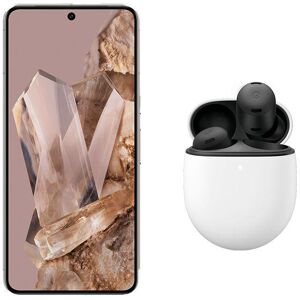 Google Pixel 8 Pro (256 GB, Porcelain) & Pixel Buds Pro Wireless Bluetooth Noise-Cancelling Earbuds (Charcoal) Bundle, White