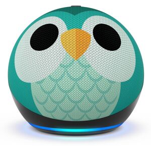 AMAZON Echo Dot Kids (5th Gen) Smart Speaker with Alexa - Owl, Green,Patterned