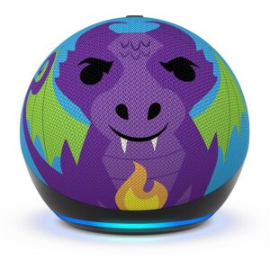 AMAZON Echo Dot Kids (5th Gen) Smart Speaker with Alexa - Dragon, Purple,Patterned