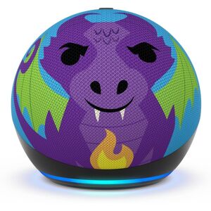 AMAZON Echo Dot Kids (5th Gen) Smart Speaker with Alexa - Dragon, Purple,Patterned