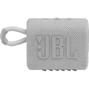 JBL GO3 Portable Bluetooth Speaker - White, White