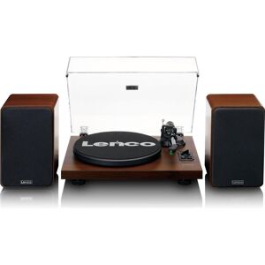 LENCO LS-600 Belt Drive Bluetooth Turntable - Walnut, Brown