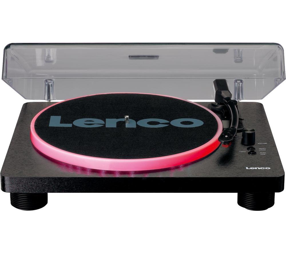 LENCO LS-50LED Belt Drive Turntable - Black, Black