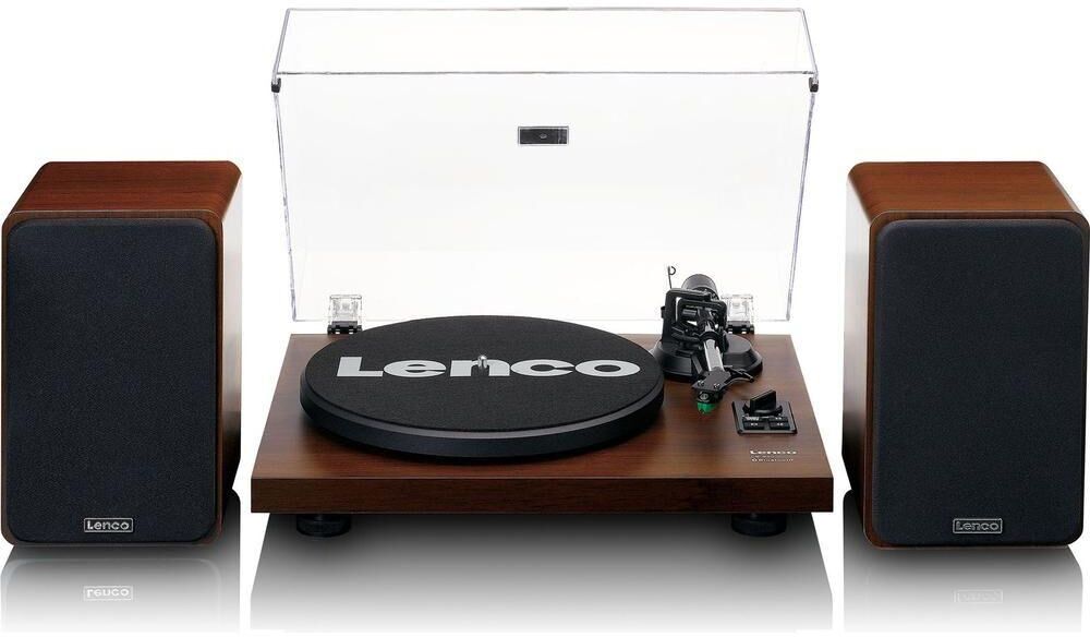 LENCO LS-600 Belt Drive Bluetooth Turntable - Walnut, Brown