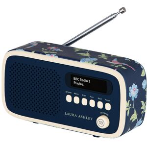 VQ Dexter Portable DABﱓ Radio - Laura Ashley Elveden Navy, Blue,Patterned