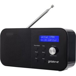 GROOV-E Venice GVDR04BK Portable Radio - Black, Black