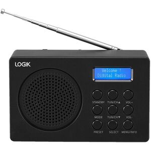 LOGIK L2DAB23 Portable DABﱓ Radio - Black, Black