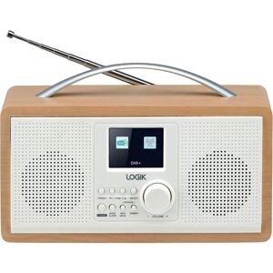 LOGIK L45DABW23 Portable DABﱓ Radio - White & Brown, Brown
