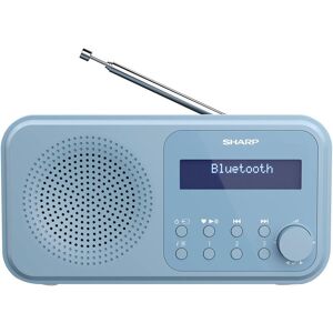 SHARP Tokyo DR-P420 Portable DABﱓ Bluetooth Clock Radio - Steel Blue, Blue