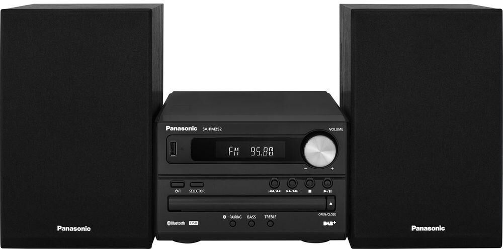 PANASONIC SC-PM252EB-K Bluetooth Micro Hi-Fi System - Black, Black