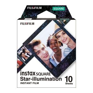 INSTAX Square Star-Illumination Frame Film - 10 Shot Pack, Patterned,Black