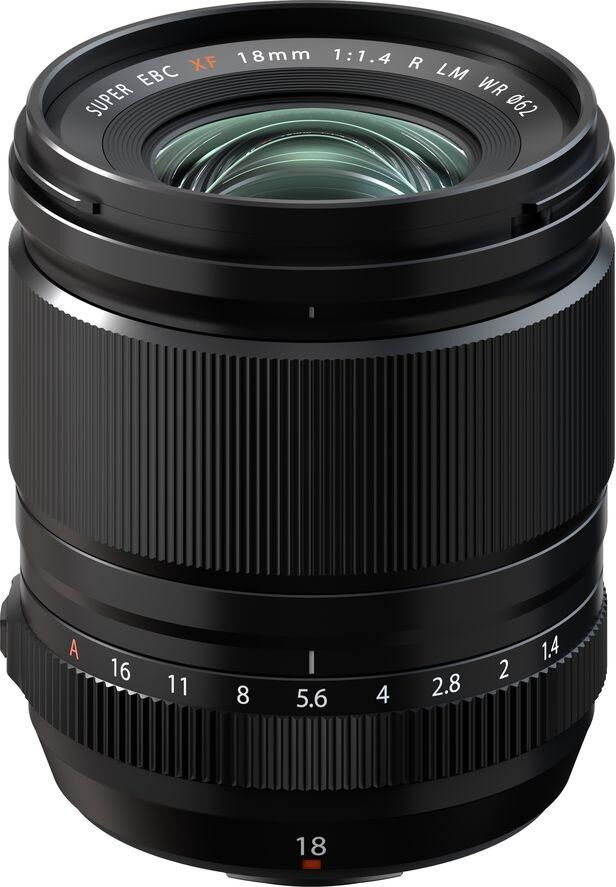 FUJIFILM Fujinon XF 18 mm f/1.4 R LM WR Wide-angle Prime Lens, Black