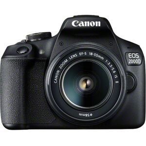 CANON EOS 2000D DSLR Camera with EF-S 18-55 mm f/3.5-5.6 IS II Lens, Black