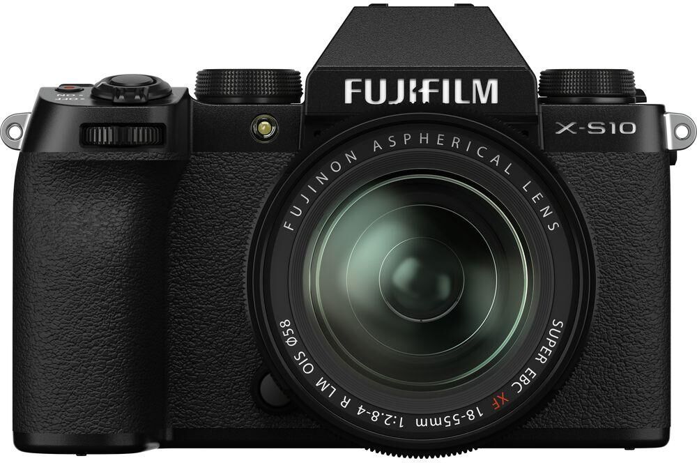 FUJIFILM X-S10 Mirrorless Camera with FUJINON XF 18-55 mm f/2.8-4 R LM OIS Lens - Black, Black