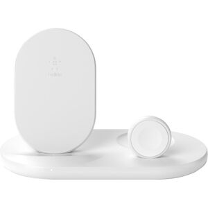 Belkin 3-in-1 iPhone, Apple Watch & AirPods Wireless Charging Stand - White, White