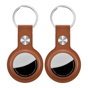 KEYBUDZ AirTag Snap Key Ring - Pack of 2, Brown