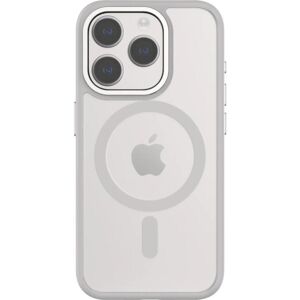 QDOS Hybrid Soft  Snap iPhone 15 Pro Case - Clear & Grey, Clear,Silver/Grey