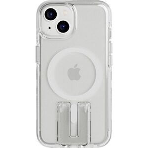 TECH21 Evo Crystal Kick iPhone 14 Case with MagSafe - Clear & White, White,Clear