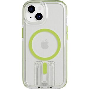 TECH21 Evo Crystal Kick iPhone 15 Case with MagSafe - Clear & Lime, Clear,Green