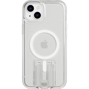 TECH21 Evo Crystal Kick iPhone 15 Plus Case with MagSafe - Clear & White, White,Clear