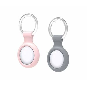 GOJI AirTag Ring Holder - Pack of 2, Silver/Grey,Pink