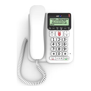 BT Décor 2600 Corded Phone with Answering Machine, White