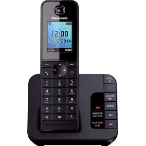 PANASONIC KX-TG8181EB Cordless Phone with Answering Machine, Black