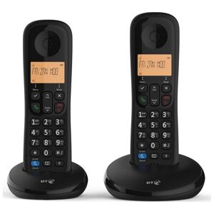 BT Everyday Cordless Phone - Twin Handsets, Black