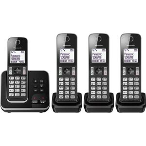 PANASONIC KX-TGD624EB Cordless Phone - Quad Handsets, Black