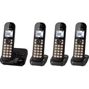 PANASONIC KX-TGC464EB Cordless Phone - Quad Handsets, Black