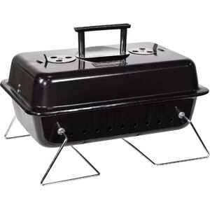 GEORGE FOREMAN Go Anywhere Toolbox GFPTBBQ1003B Portable Charcoal BBQ - Black