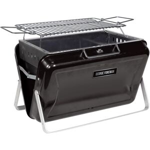 GEORGE FOREMAN Go Anywhere Briefcase GFPTBBQ1005B Portable Charcoal BBQ - Black