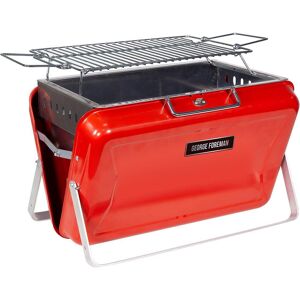 GEORGE FOREMAN Go Anywhere Briefcase GFPTBBQ1005R Portable Charcoal BBQ - Red