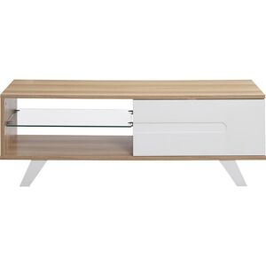 TTAP Miami 1050 mm TV Stand - Light Oak, Clear,Brown,White