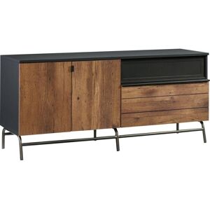 TEKNIK Boulevard Cafe 1525 mm TV Stand - Vintage Oak & Black, Black,Brown