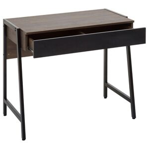 INTERIORS by Premier Bradbury Veneer Desk with 1 Drawer - Dark Oak