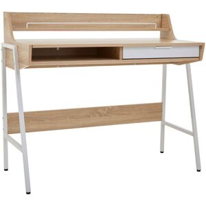 INTERIORS by Premier Bradbury Veneer Desk with 1 Drawer - Natural Oak