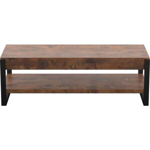 AVF Ridgewood FS1200RIDDW 1200 mm TV Stand - Rustic Dark Wood & Black, Black,Brown