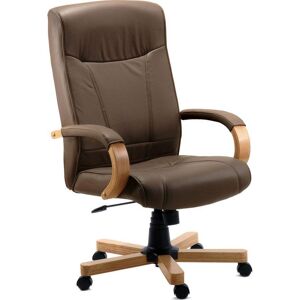 Teknik 85 Series 8511HLWBN Bonded-leather Reclining Executive Chair - Richmond Brown