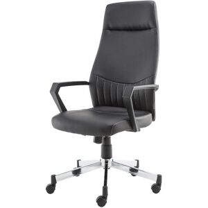 ALPHASON Brooklyn High Back Faux-Leather Operator Chair - Black