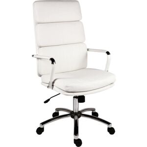 TEKNIK Deco 1097WH  Faux-Leather Tilting Executive Chair - White