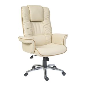 TEKNIK Windsor Bonded Leather Tilting Executive Chair - Cream