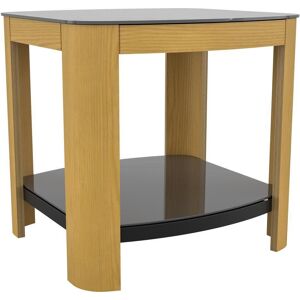 AVF Affinity 500 FT50AFFO Side Table - Oak & Black Glass, Black,Brown