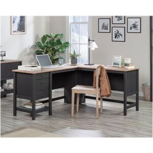 TEKNIK Shaker Style L-Shaped Desk - Raven Oak