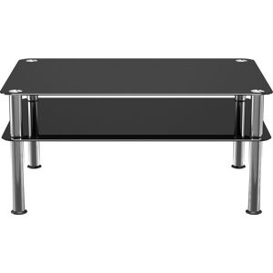 AVF SDCT8060 Coffee Table - Black & Chrome